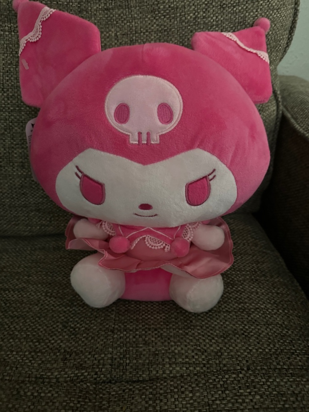 Sanrio Kuromi Plush Doll in Hot Pink and Light Pink 12 inches